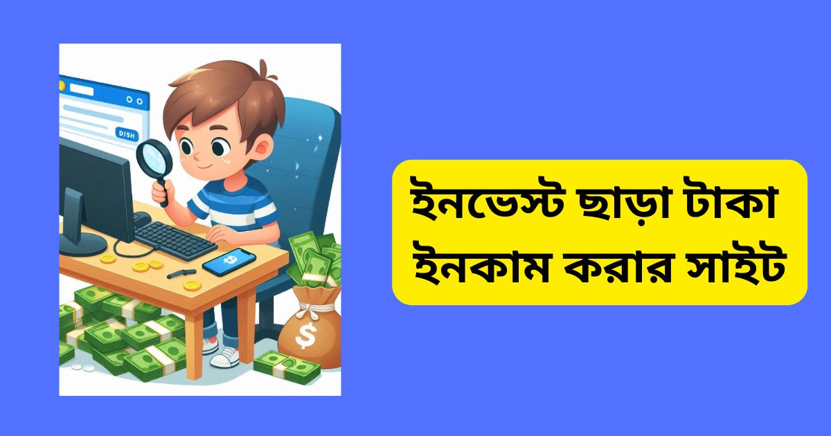ইনভেস্ট ছাড়া টাকা ইনকাম করার সাইট