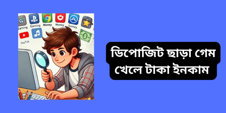 ডিপোজিট ছাড়া গেম খেলে টাকা ইনকাম