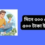 দিনে ৩০০ থেকে ৫০০ টাকা ইনকাম