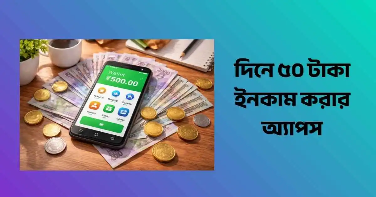 দিনে ৫০ টাকা ইনকাম করার অ্যাপস