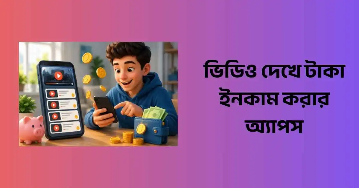 ভিডিও দেখে টাকা ইনকাম করার অ্যাপস