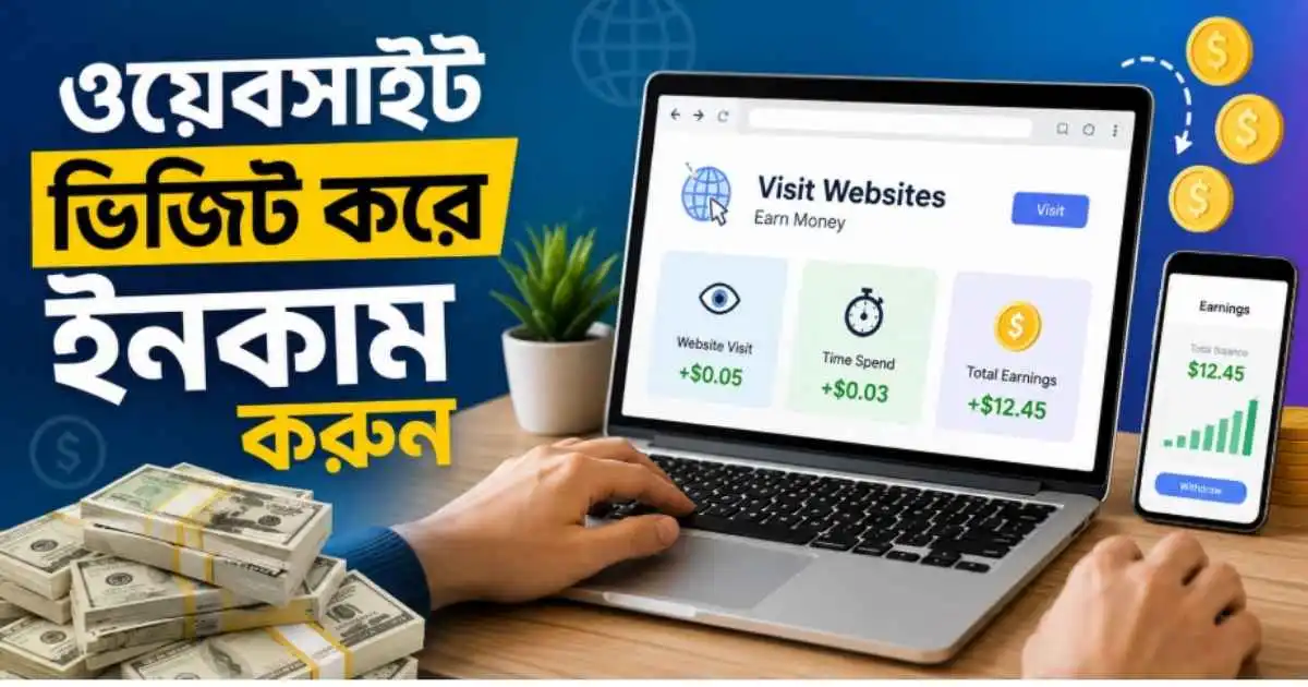 ওয়েবসাইট ভিজিট করে ইনকাম